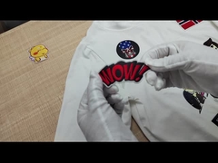 Flarden van de schedel de Douane Geborduurde Brief met Merrow-Grens Zelfklevende Steun