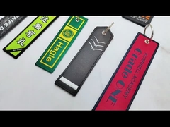 OEM van de bevorderingsgift Douane Logo Keychain, Geborduurde Zeer belangrijke kettingsmarkering