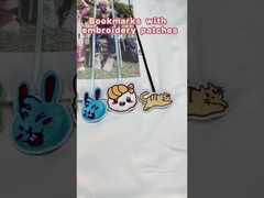 Aangepaste stok van dierenkarton op geborduurde patches, geen krimp voor kledinghoed