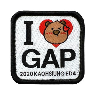 Het karton draagt Overlock-de Schoenen van het Kledingstukzakken van Douanelogo iron on patches for