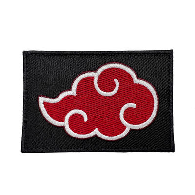 6CM het Kentekenijzer van de Wolkenmaatkleding op het Flard van het het Borduurwerkkledingstuk van de Keperstofstof