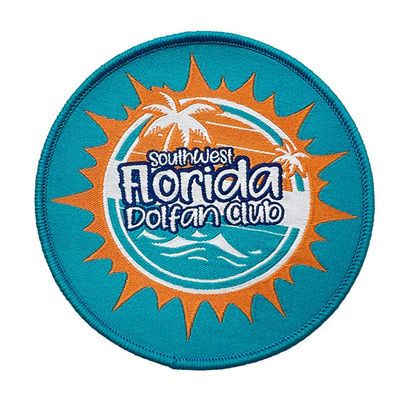 OEM ODM Geweven Hoed Patches Borduurwerk Ijzer Op Geweven Patch Voor Shirt Hoodie