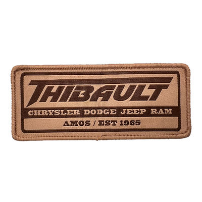 Het ijzer op Geweven Logo Patch Vintage Eco Friendly-Polyester past Geweven Hoedenflarden in