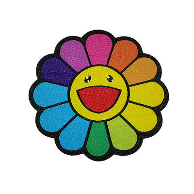 Manier Geweven de Bloemflarden van Logo Patch/van het Borduurwerk voor Kleren