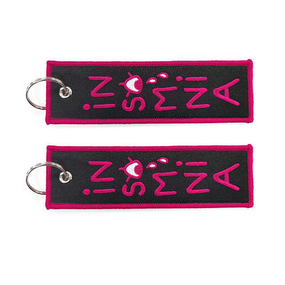 De Overlockgrens borduurde Zeer belangrijke Kettingen Promotiejet tag keychains