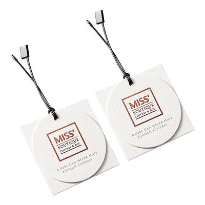 De douane Logo Rectangle Shape Printed Paper etiketteert Douanekledingstuk Hang Tags