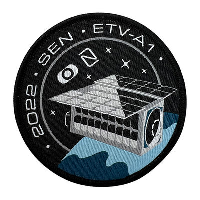 De Laserbesnoeiing van Eco Vriendschappelijke Aangepaste Geweven Logo Patch Sew On Fabric