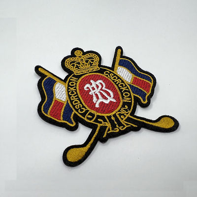 De nationale Logo Embroidered Patches Hook And-Flarden van het Lijn Wasbare Borduurwerk