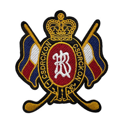 De nationale Logo Embroidered Patches Hook And-Flarden van het Lijn Wasbare Borduurwerk