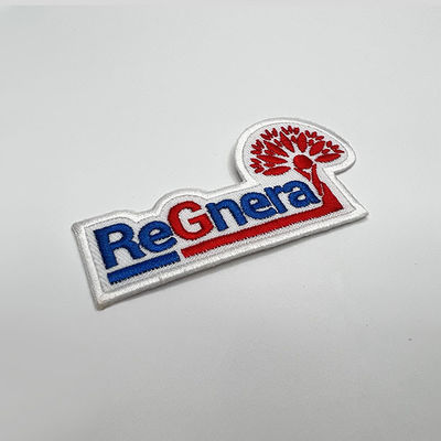 De Klitband van het de Sportenflard van Pandonekleur Geborduurde Logo Patches Twill Felt Fabric Steun