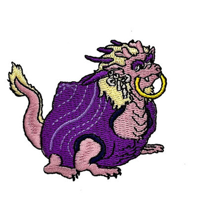 Dragon Carton Iron On Embroidery-Flard 4 kleurt Geen het Krimpen Ijzer op Flard