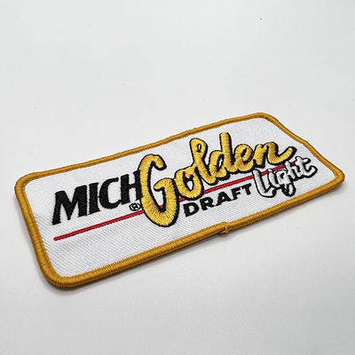 Opnieuw te gebruiken de Keperstofstof van Logo Custom Embroidery Patch With van het rechthoekmerk