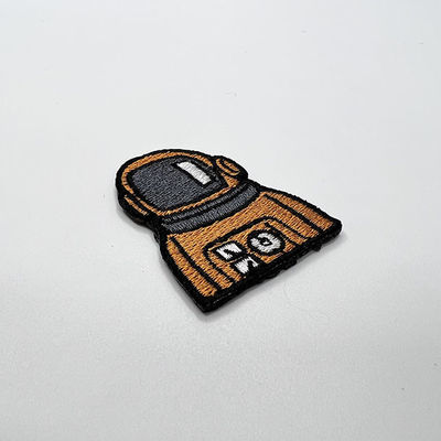 Van het Katoenen van de keperstofstof het Flardastronaut Shape Draad Volledige Borduurwerk 9 cm met Ijzer bij de Steun