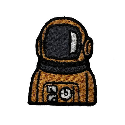 Van het Katoenen van de keperstofstof het Flardastronaut Shape Draad Volledige Borduurwerk 9 cm met Ijzer bij de Steun