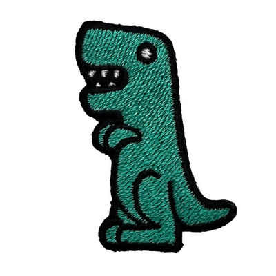 De dinosaurus PMS kleurt 5CM Douane Geborduurd Flardenijzer op Kledingsflarden