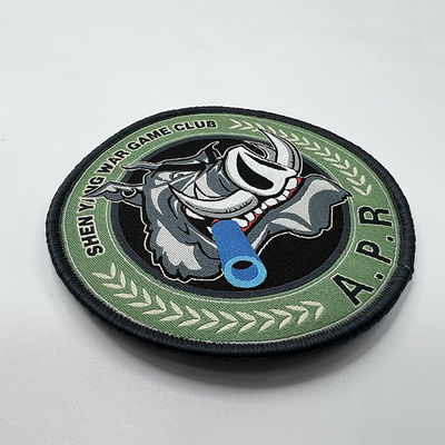 In het groot Club Logo Woven Patches Merrowed Border voor Kleding