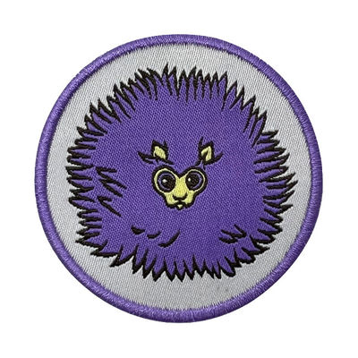 Purpere Merrowed Grens van douane de Leuke Logo Iron On Woven Patch voor Kinderen