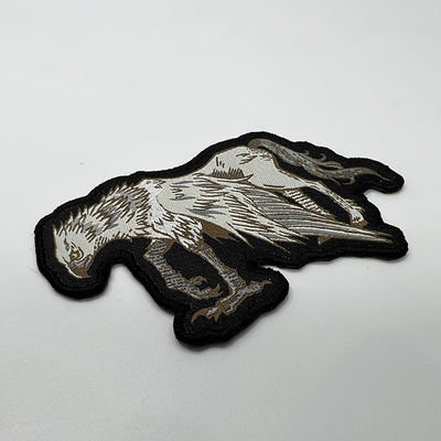 Het Borduurwerkflarden van douane Dierlijke Details Geweven Logo Patch Self Adhesive Backing