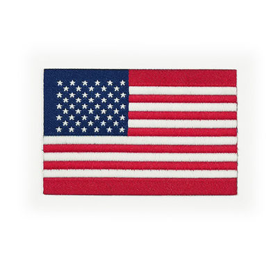 Geweven Ijzer op Amerikaanse van het de Douaneland van het Vlagflard de Vlagflarden