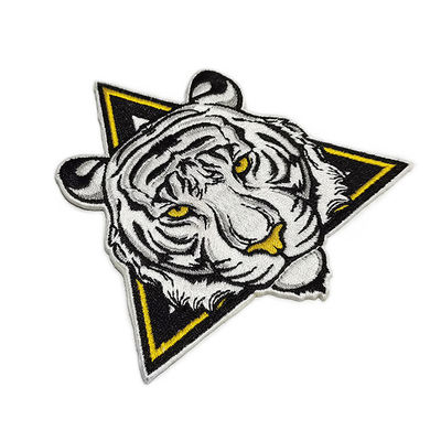 Wasbare Douane Geborduurde Flarden Tiger Iron On Patch voor Kleding