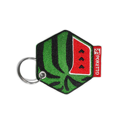 Gepersonaliseerde Geborduurde Keychains, Keperstof Achtergrondoem Borduurwerksleutel FOB