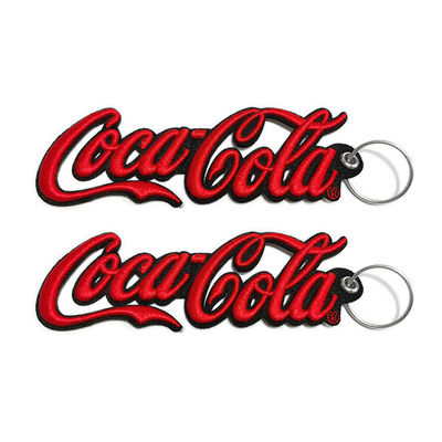 OEM van de bevorderingsgift Douane Logo Keychain, Geborduurde Zeer belangrijke kettingsmarkering