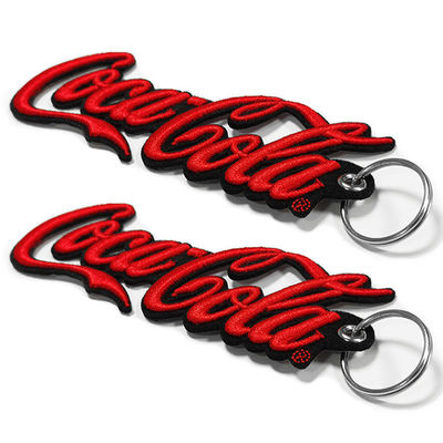 OEM van de bevorderingsgift Douane Logo Keychain, Geborduurde Zeer belangrijke kettingsmarkering
