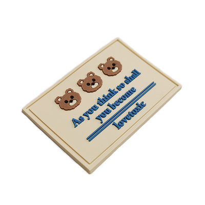 Maakte het Rubberflard van douanepvc 3D Logo Rubber Patch For Backpack-Zak in reliëf