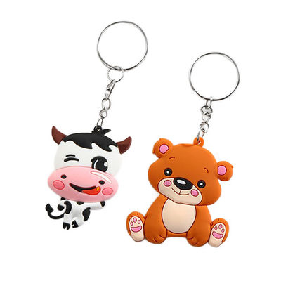 Zeer belangrijke de Kettingen Flexibele Draagbare Douane Logo Rubber Keychains van onverbrekelijk pvc