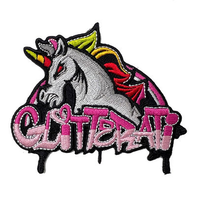Unicorn Logo Custom Embroidered Patches With-Ijzer bij de Steun voor Kleding
