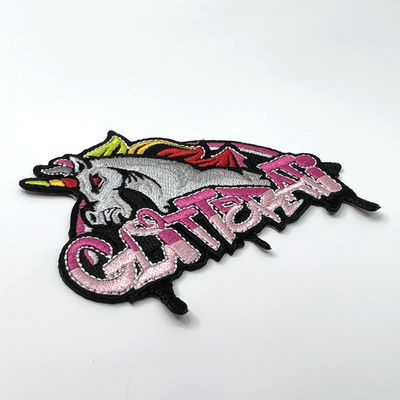 Unicorn Logo Custom Embroidered Patches With-Ijzer bij de Steun voor Kleding