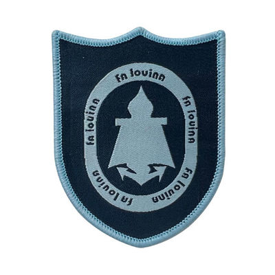 Ijzer op Geweven Logo Patches Laser Cut Eco Vriendschappelijk voor Eenvormige Zakbagage
